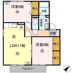 プリムローズ３　C棟の物件間取画像